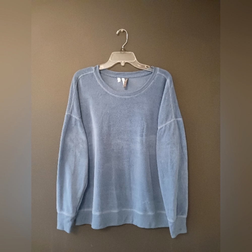 JACLYN INTIMATES 1X women's blue long-sleeve comfy top💙